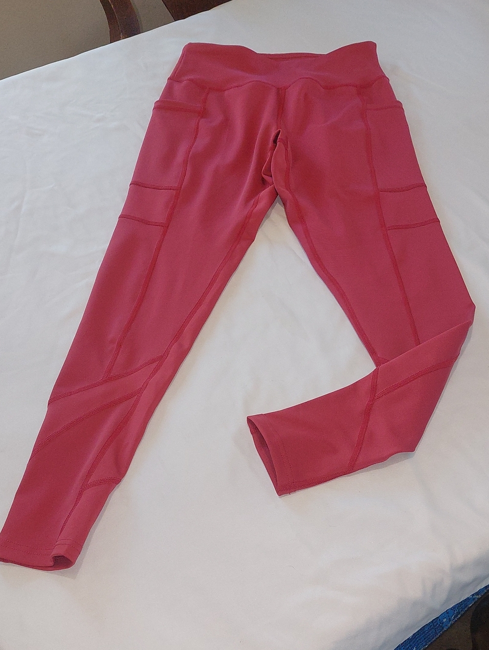 Fit kicks Women's High-Waist Active Leggings Orange Red SIZE S